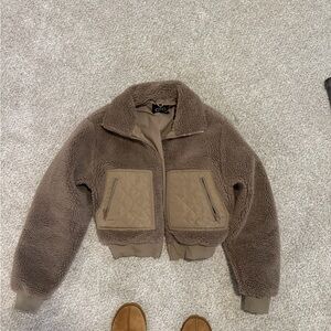 ALO Yoga Taupe Sherpa Jacket